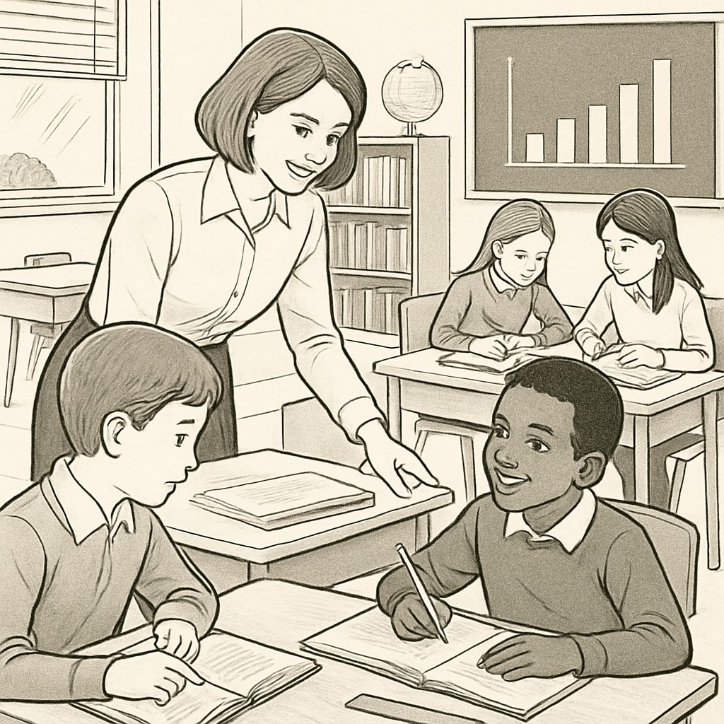 Private school classroom with individualized learning environment