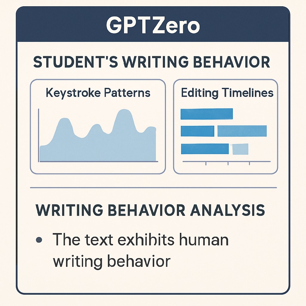 GPTZero monitoring student writing behavior for academic integrity