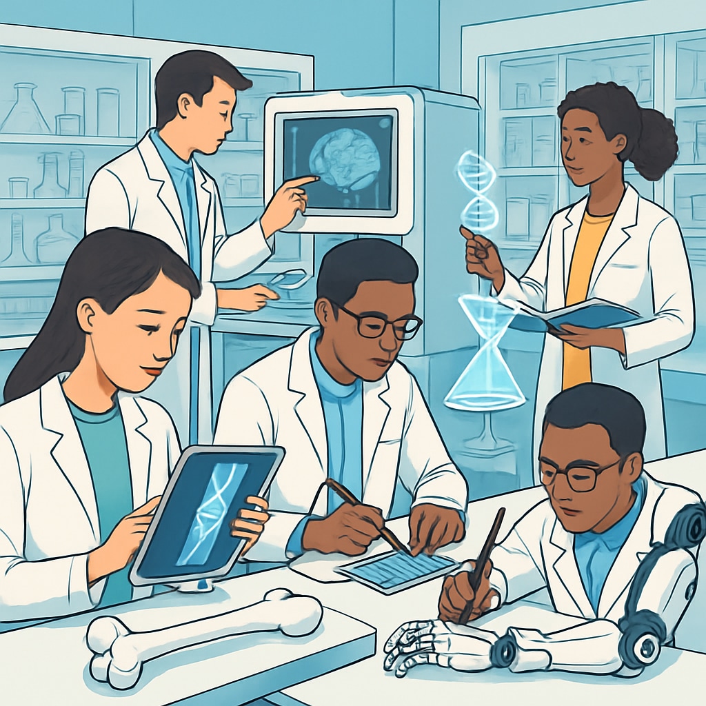 Bioengineering students in a research lab