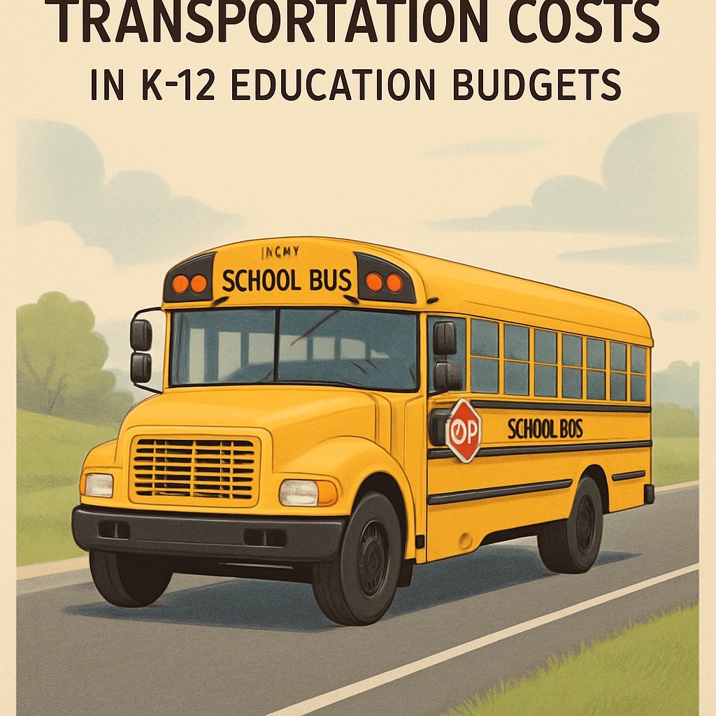 School bus transportation costs in K12 education budget analysis.