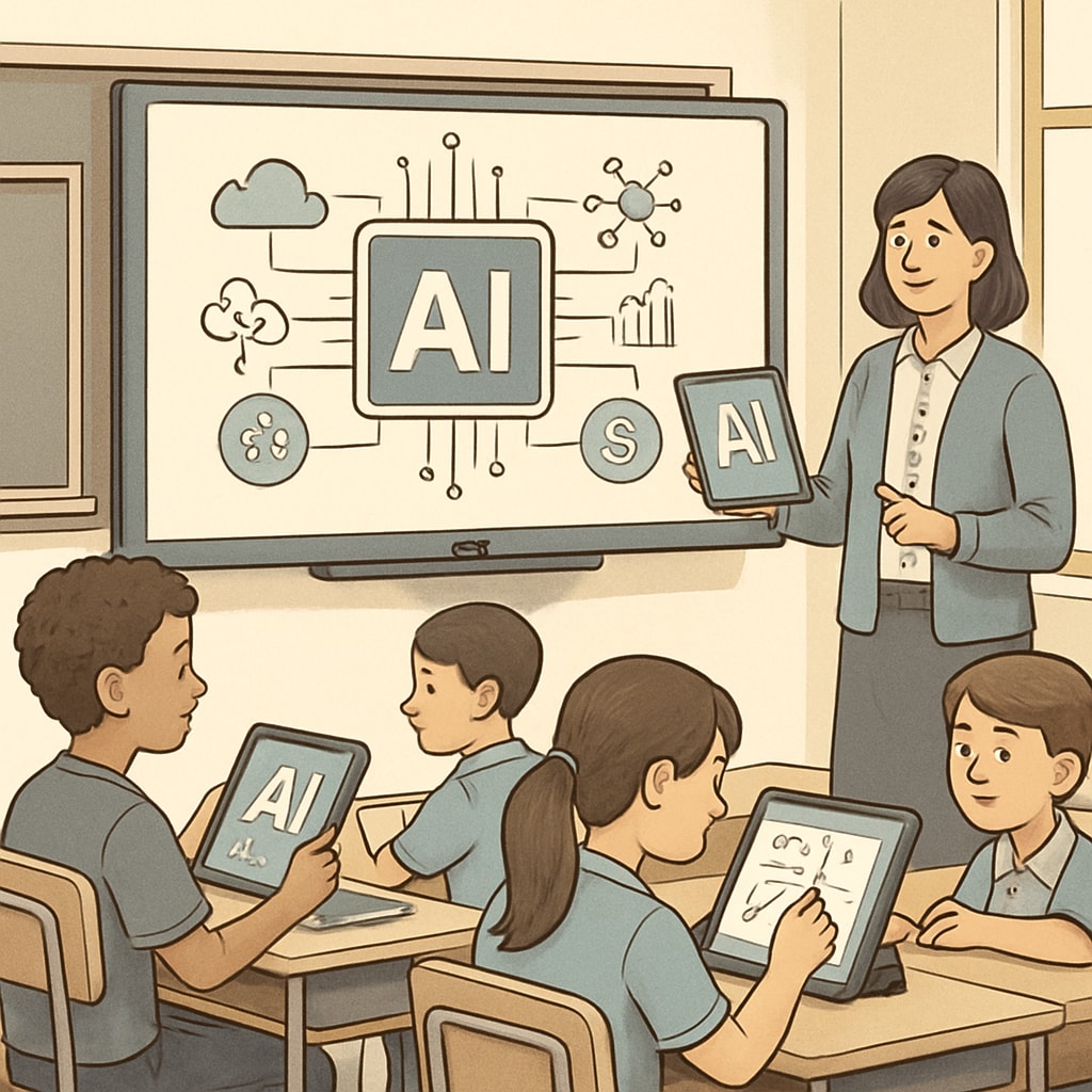AI-powered tools in a classroom setting for learning and assessment