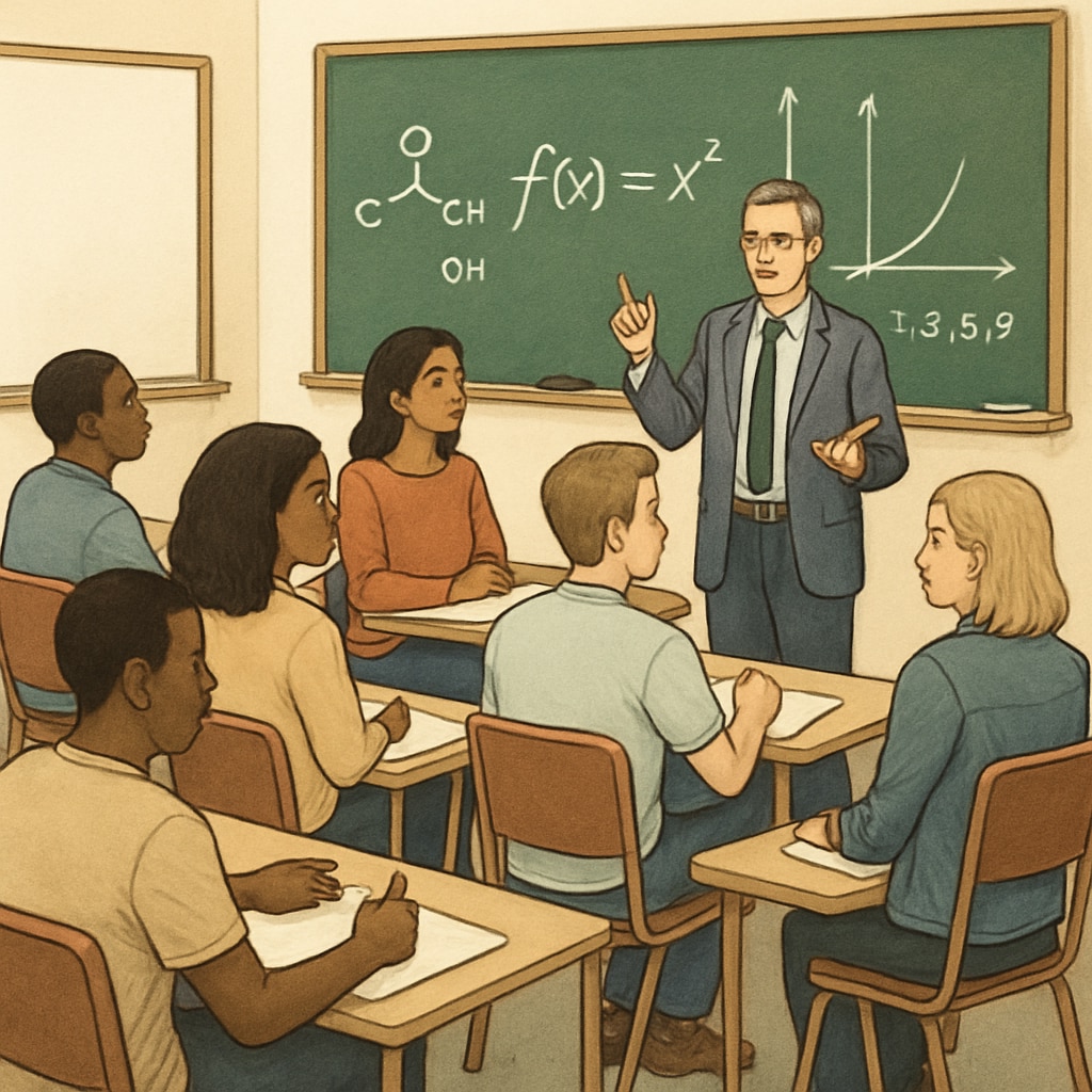 Students in a lecture hall at a local university.
