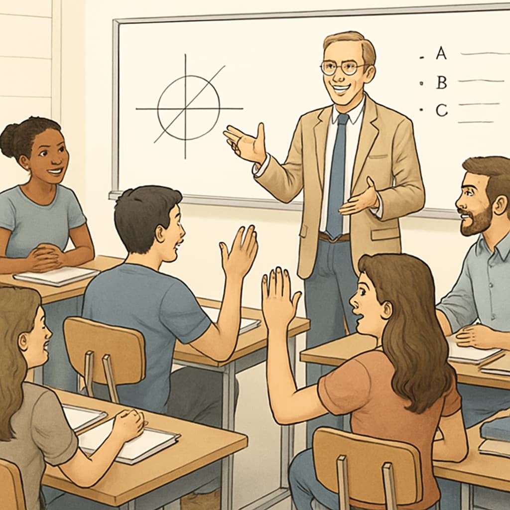 Classroom discussion at an Ivy League university