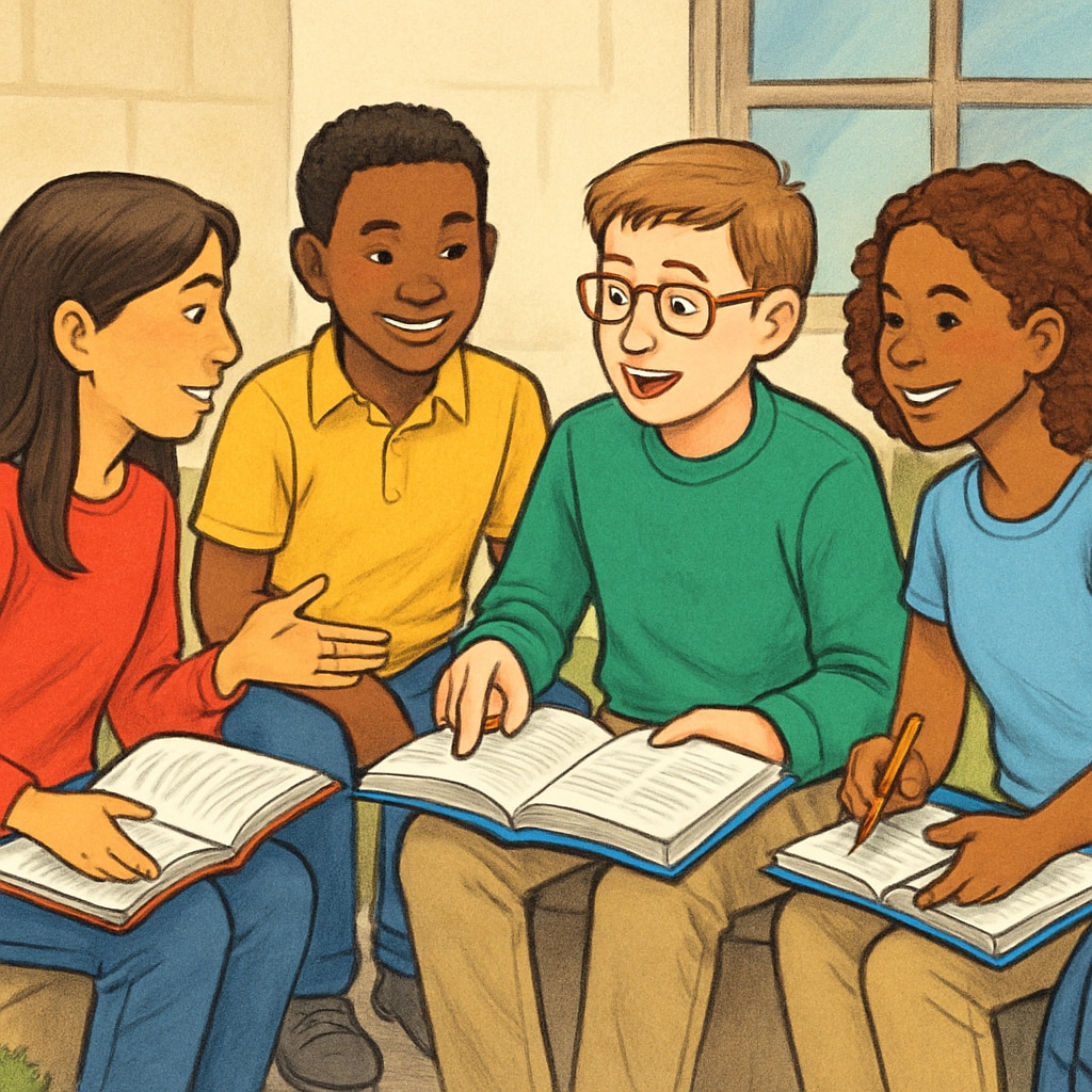 A group of diverse students engaging in a community learning activity, highlighting the importance of collaborative education recovery. Group of students participating in a community learning activity, symbolizing collaborative recovery efforts.
