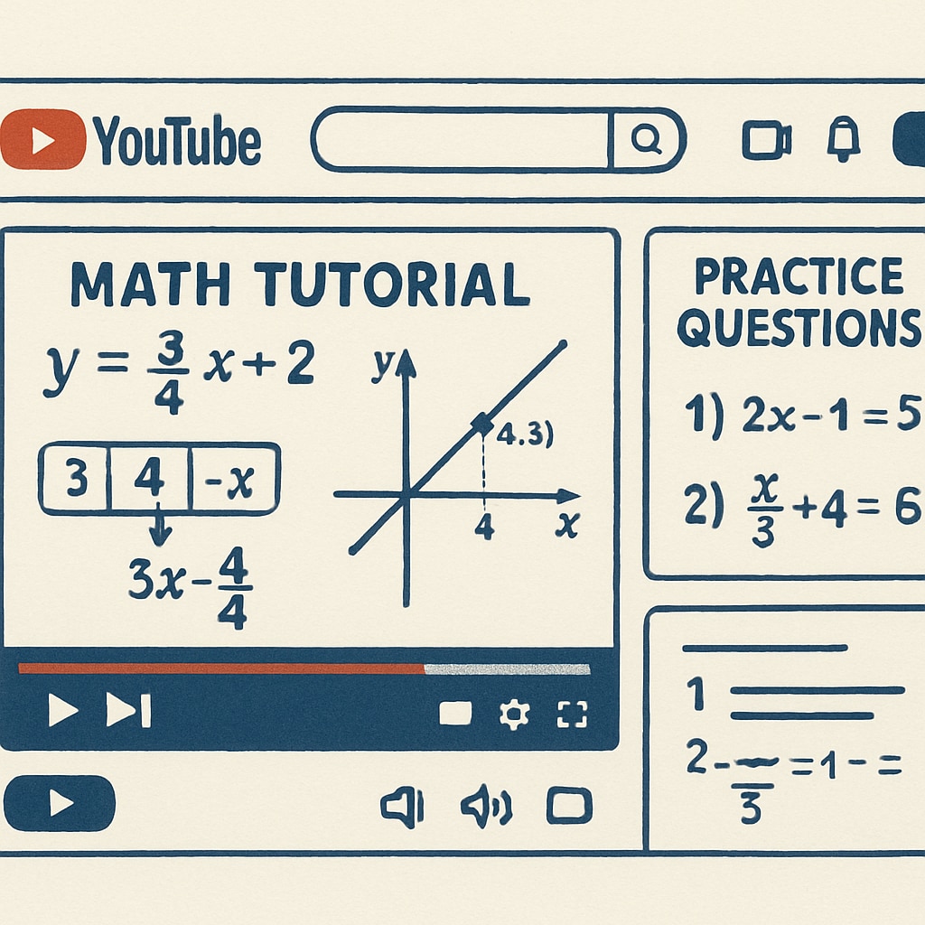 Math aptitude test preparation video on YouTube with tutorial content.