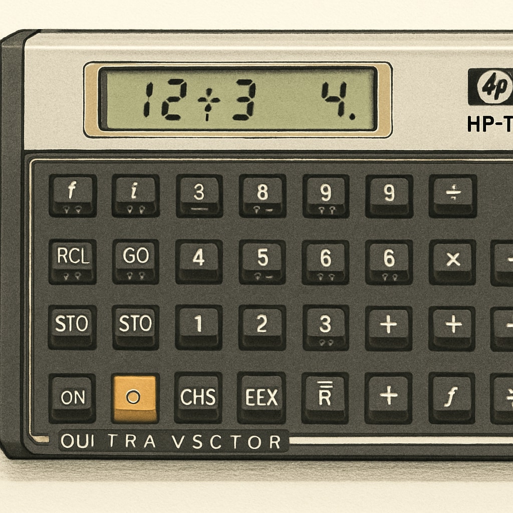 HP 11c calculator used for RPN math calculations in education