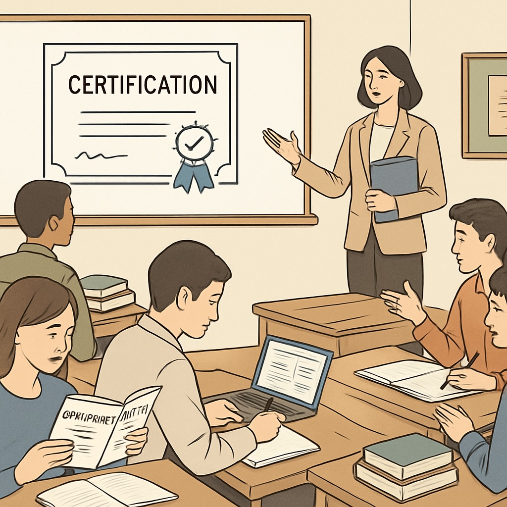 Training session emphasizing certifications over higher education degrees.