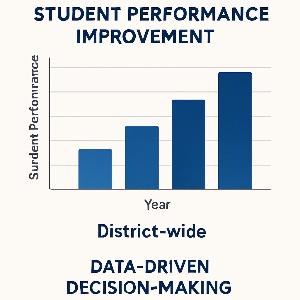 Data-driven school board decisions showing improved student outcomes.