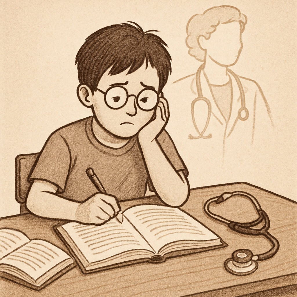 Student with learning disabilities pursuing medical dreams.