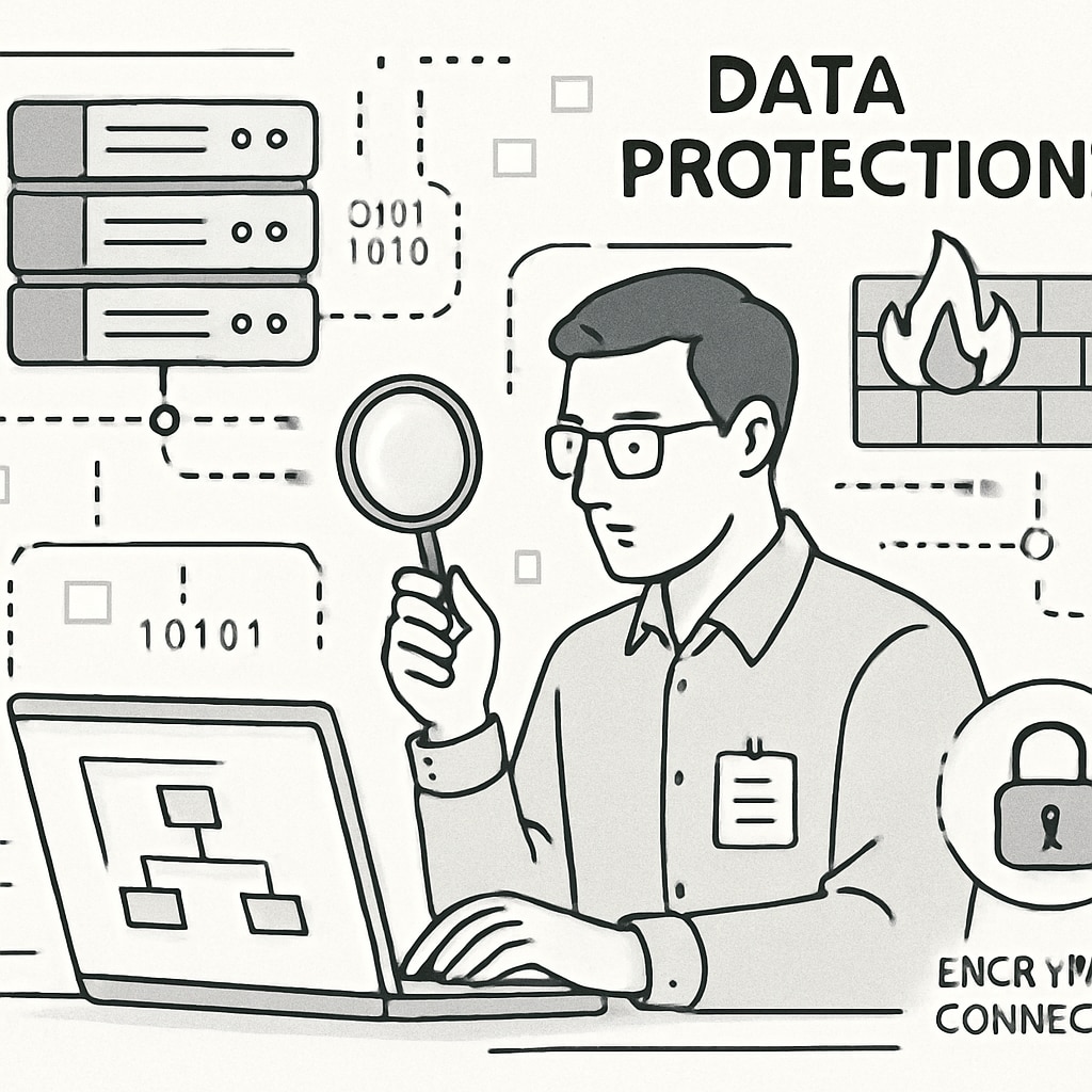 Cybersecurity professional monitoring network systems for threats.
