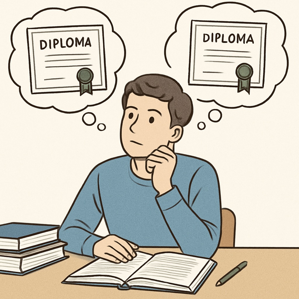 A student thinking about transitioning from a modified to a standard diploma.
