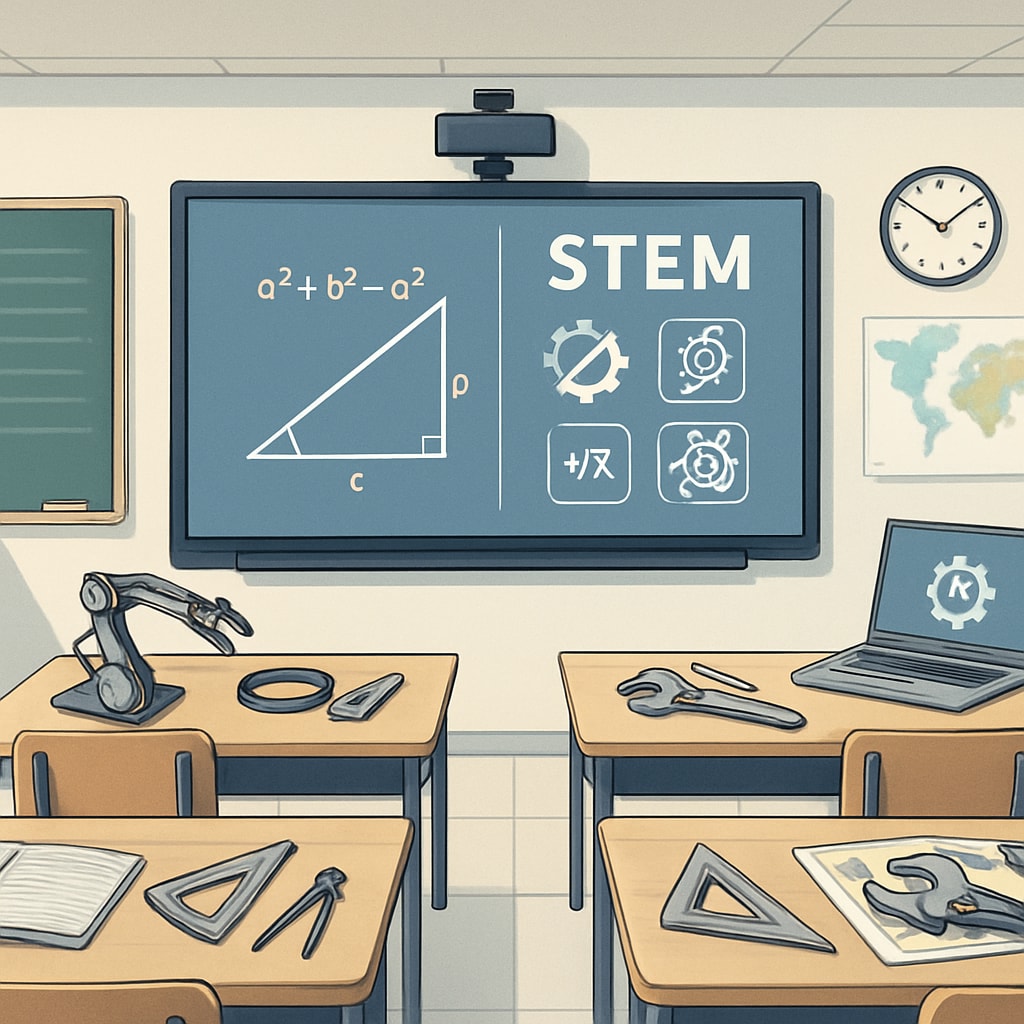 Interactive teaching tools in a classroom setting, emphasizing education and engineering innovation.
