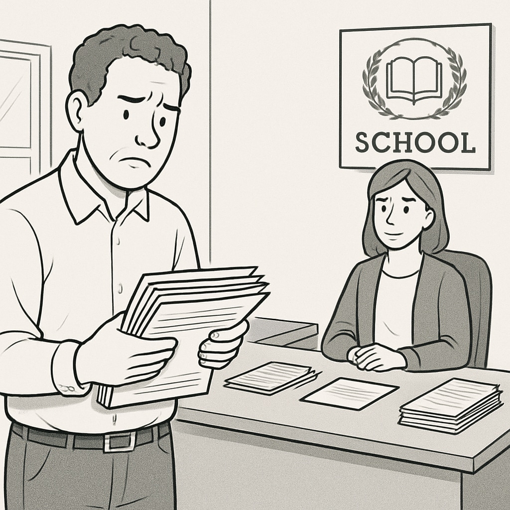 Parent facing bureaucratic obstacles in school transfers for special needs children.