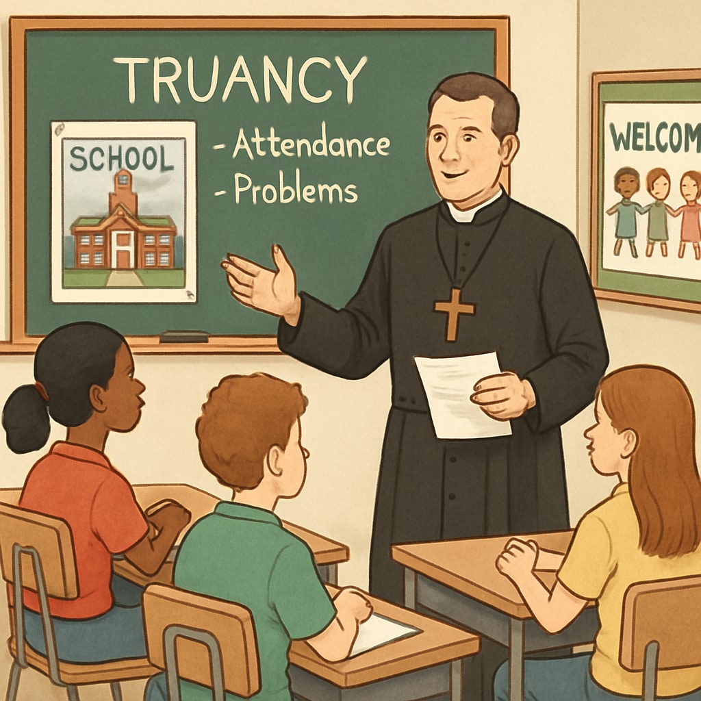 Catholic church-led workshop for students on truancy.