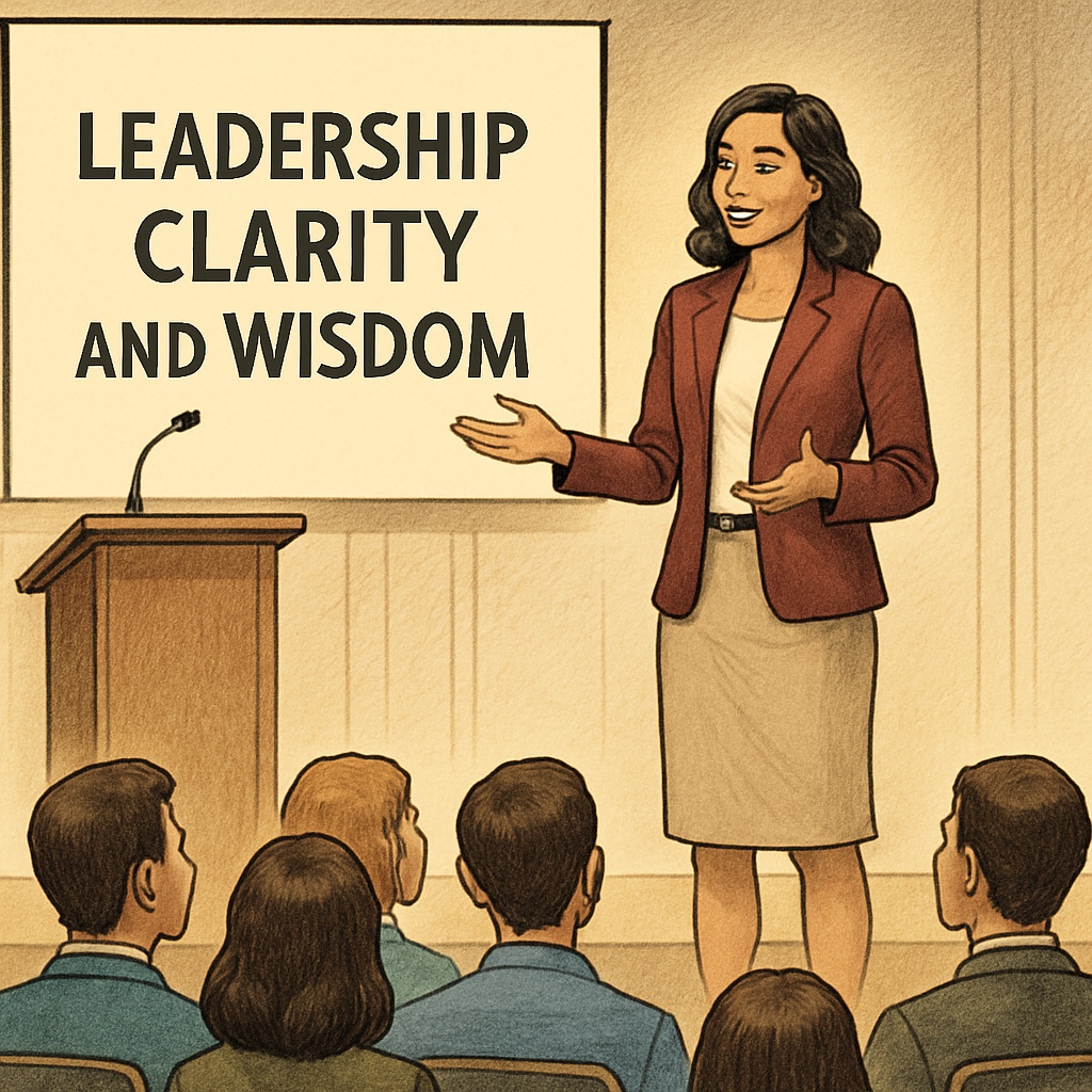 A woman entrepreneur discussing leadership principles inspired by Sadhguru at a professional conference. A woman entrepreneur discussing leadership principles inspired by Sadhguru.