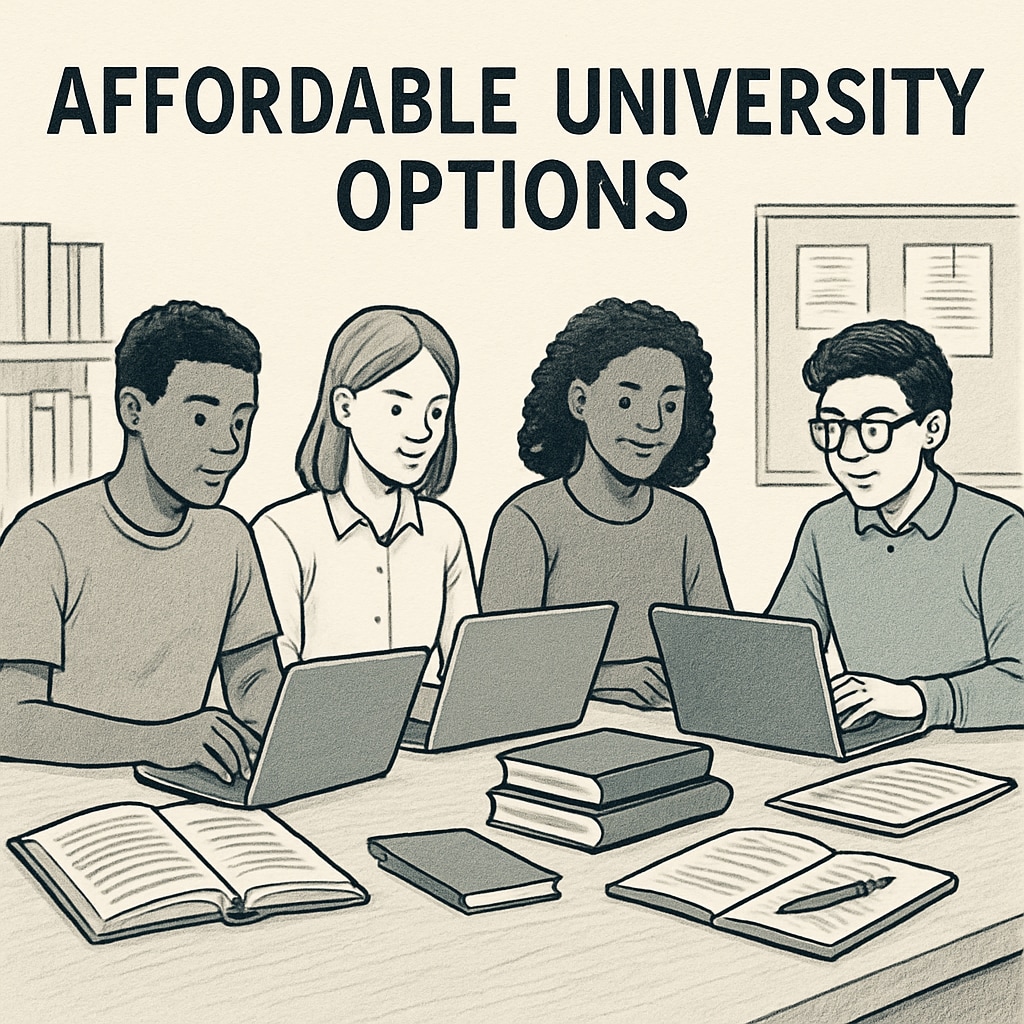 Students researching affordable university options with AS-level qualifications.