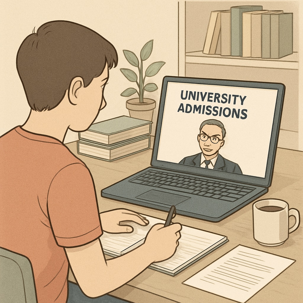 Student discussing tuition and scholarship options with a university representative.