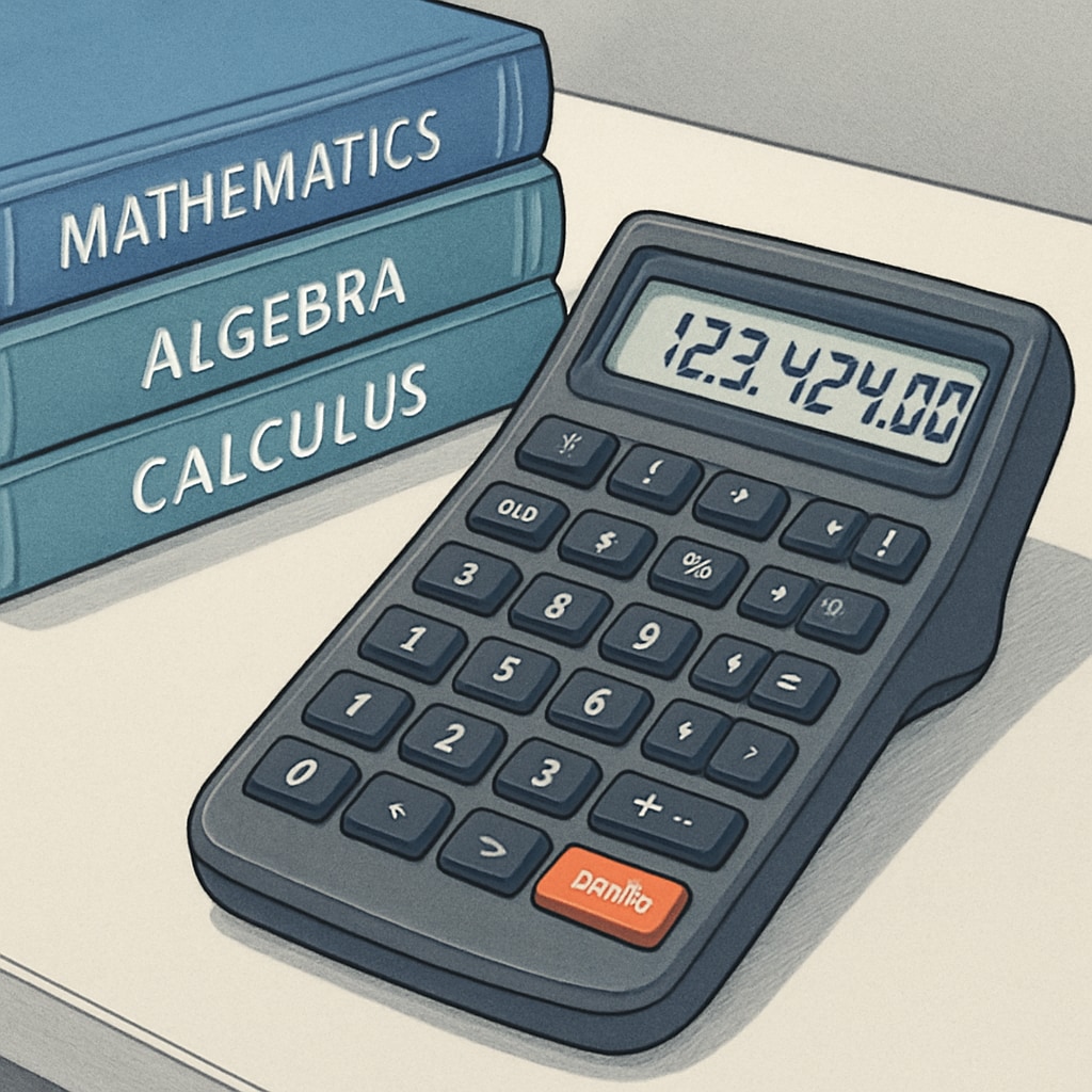 RPN calculator with a clear display and ergonomic design, promoting mathematical thinking.