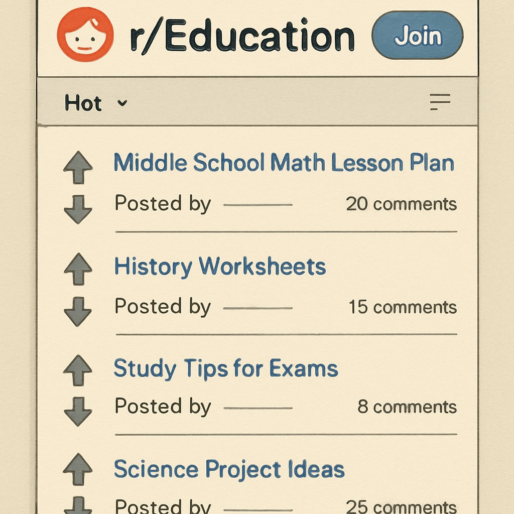 Overview of Reddit education subreddits, including lesson plans and study guides.