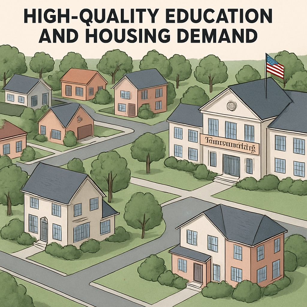 Suburban neighborhood near a top-ranking school district