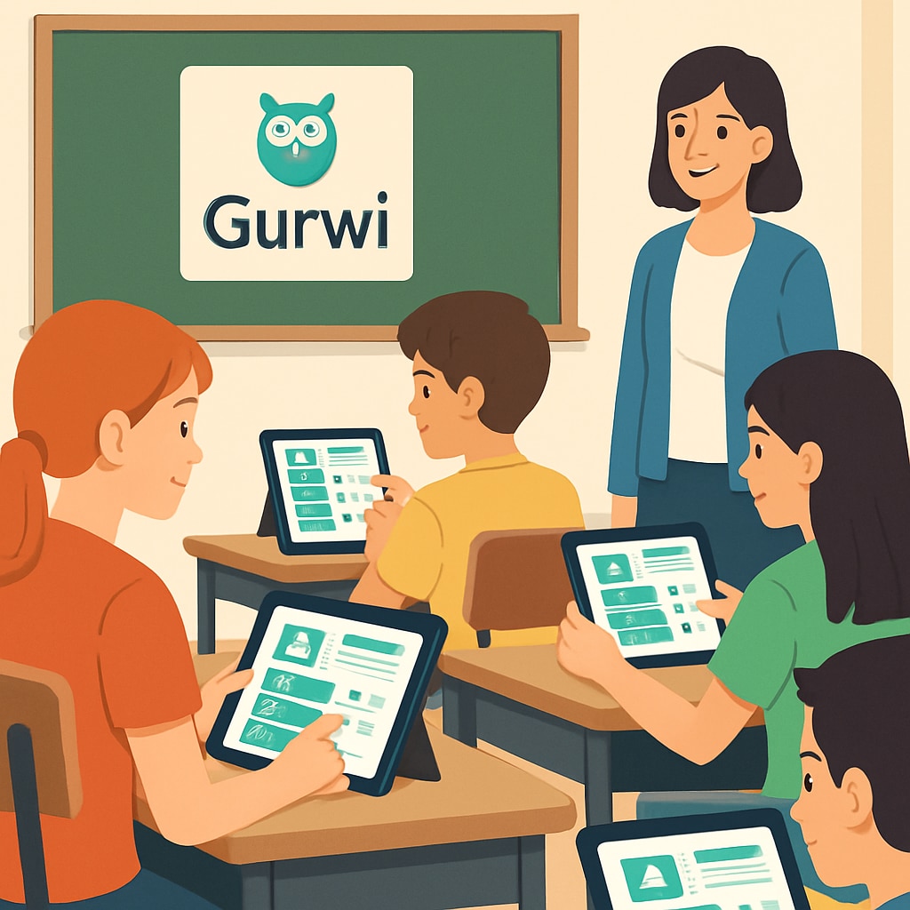 Students using Gurwi for interactive and multilingual K12 education.