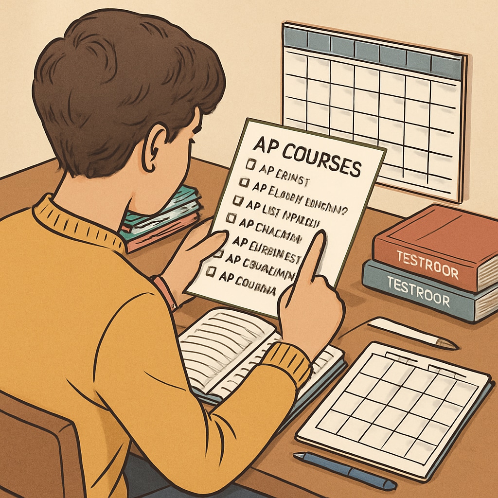 High school student planning AP courses