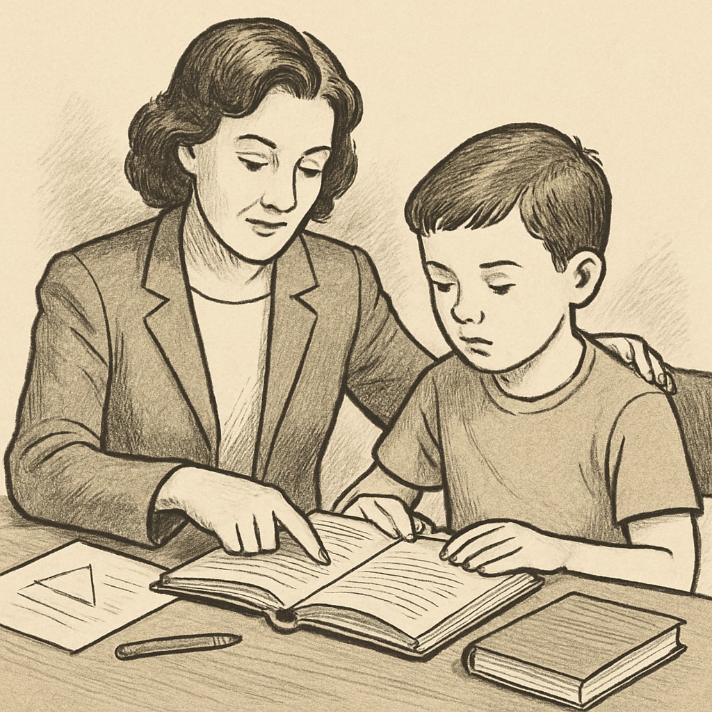 Teacher mentoring a student, emphasizing empathy and individualized support.