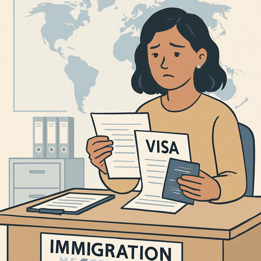 Student facing visa challenges, affected by education system differences.