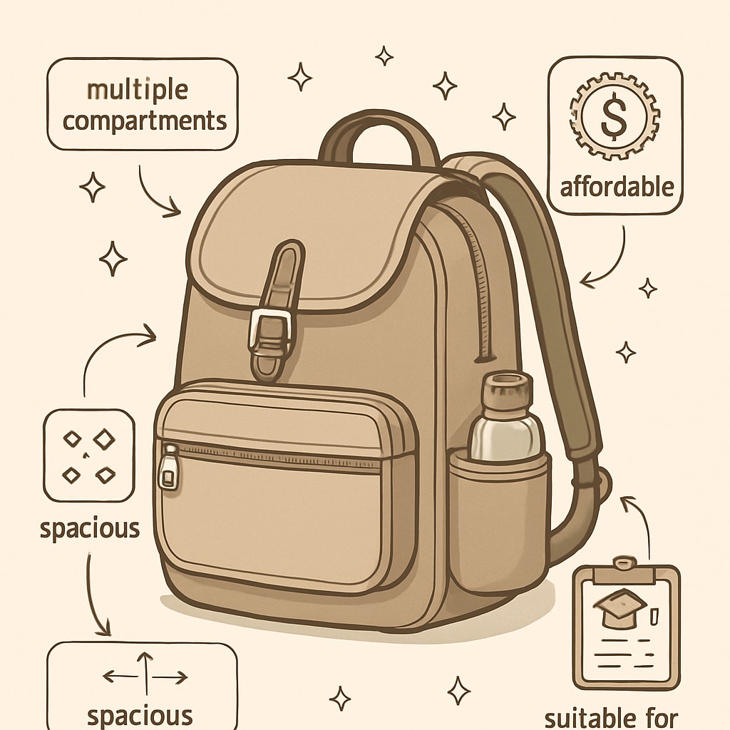 Affordable and spacious university backpack