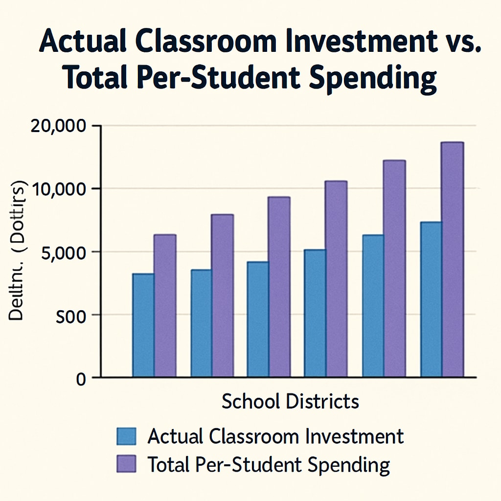Graph showing classroom investment versus total per-student spending.