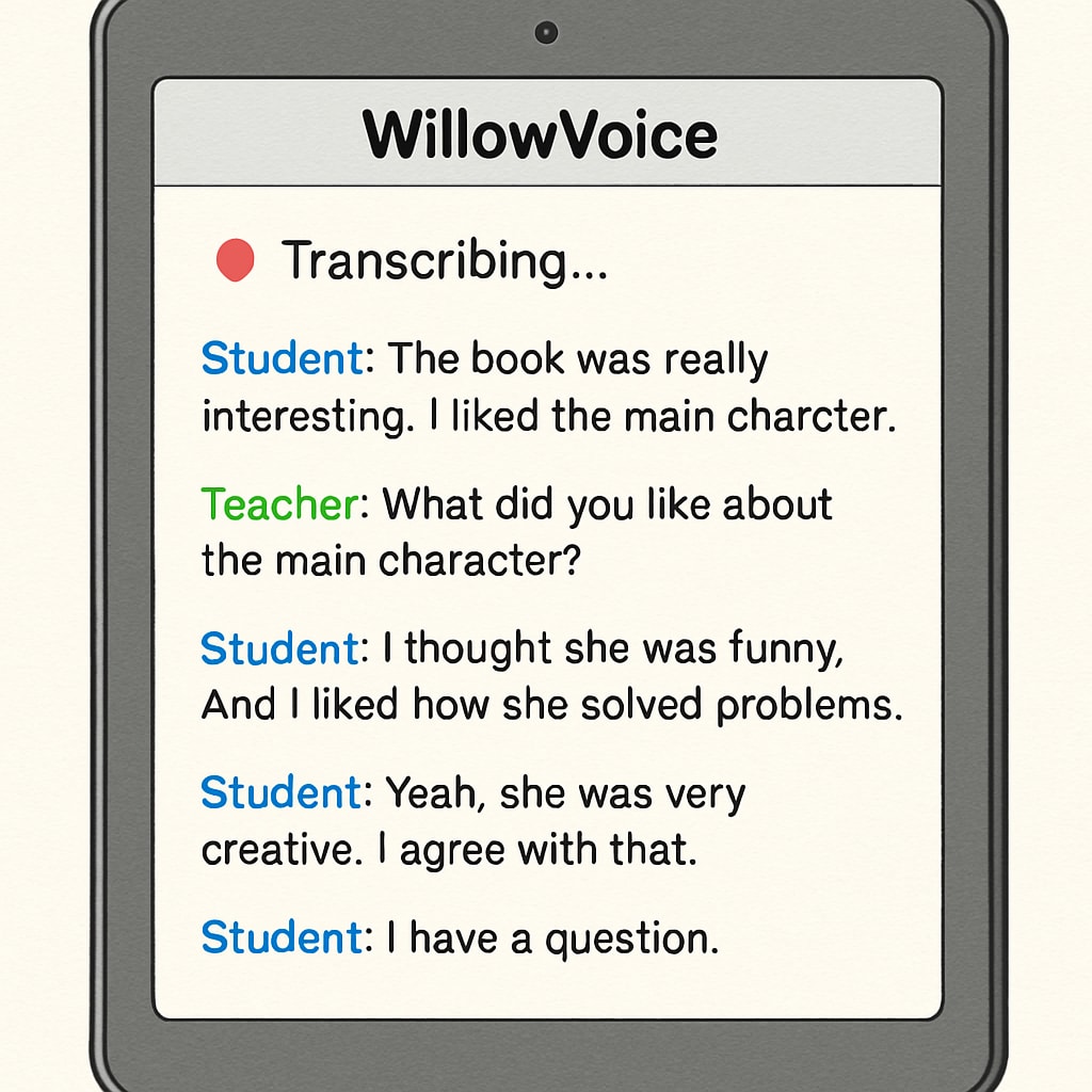 WillowVoice real-time transcription for classroom engagement.