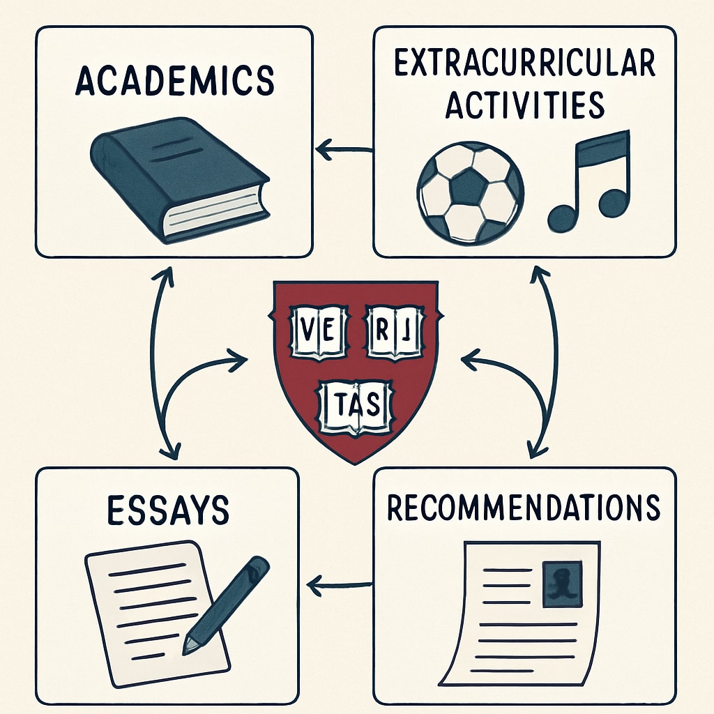 Harvard University holistic admissions process diagram
