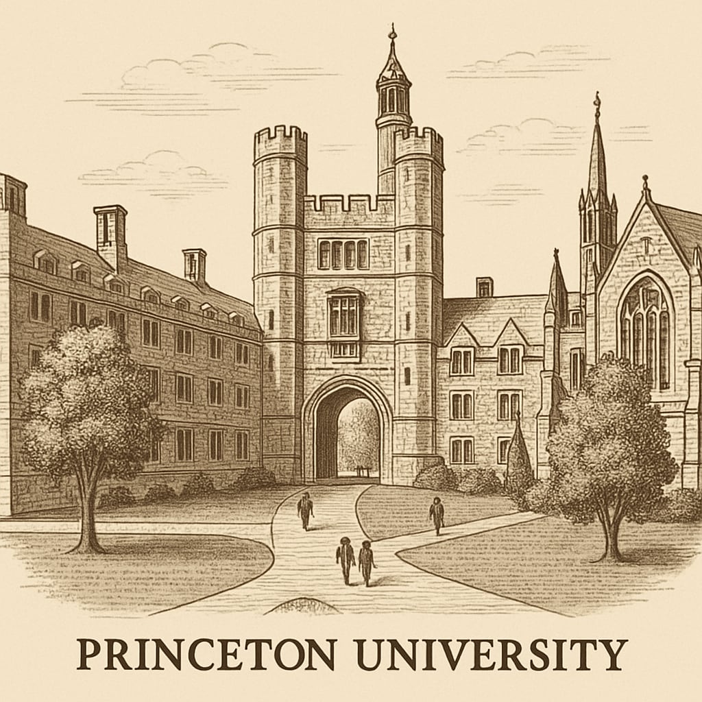 Princeton University campus, symbolizing the prestige of the Ivy League.