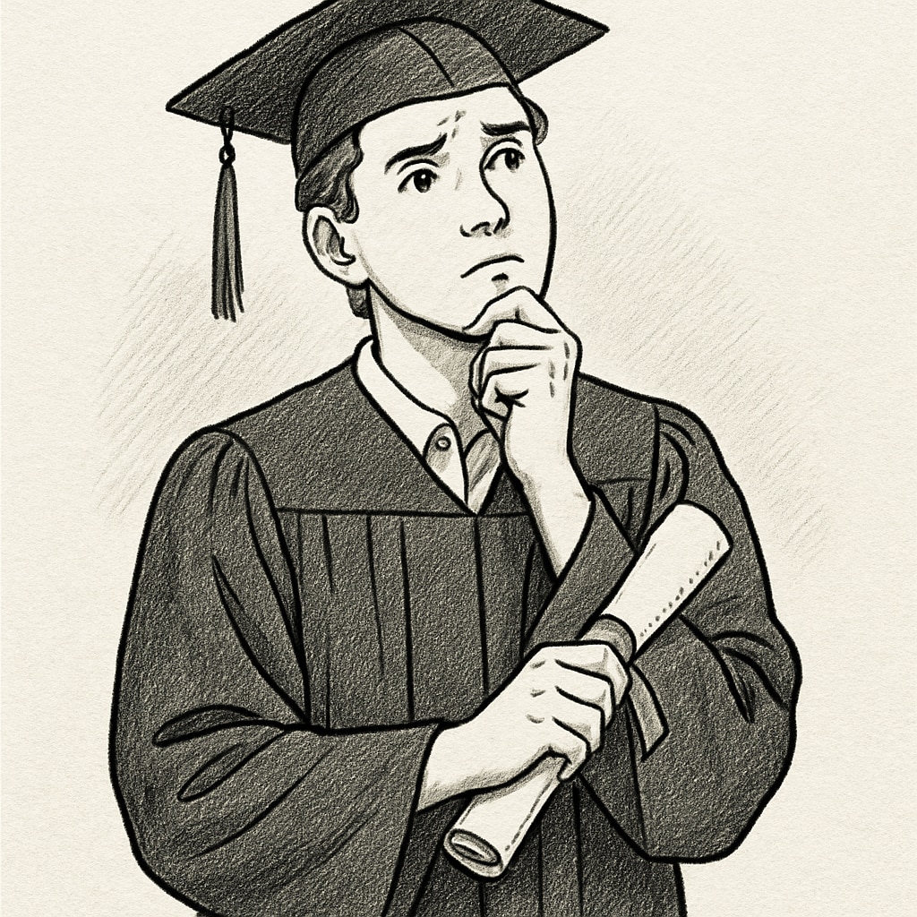 Student holding a diploma, reflecting on academic growth and opportunities.