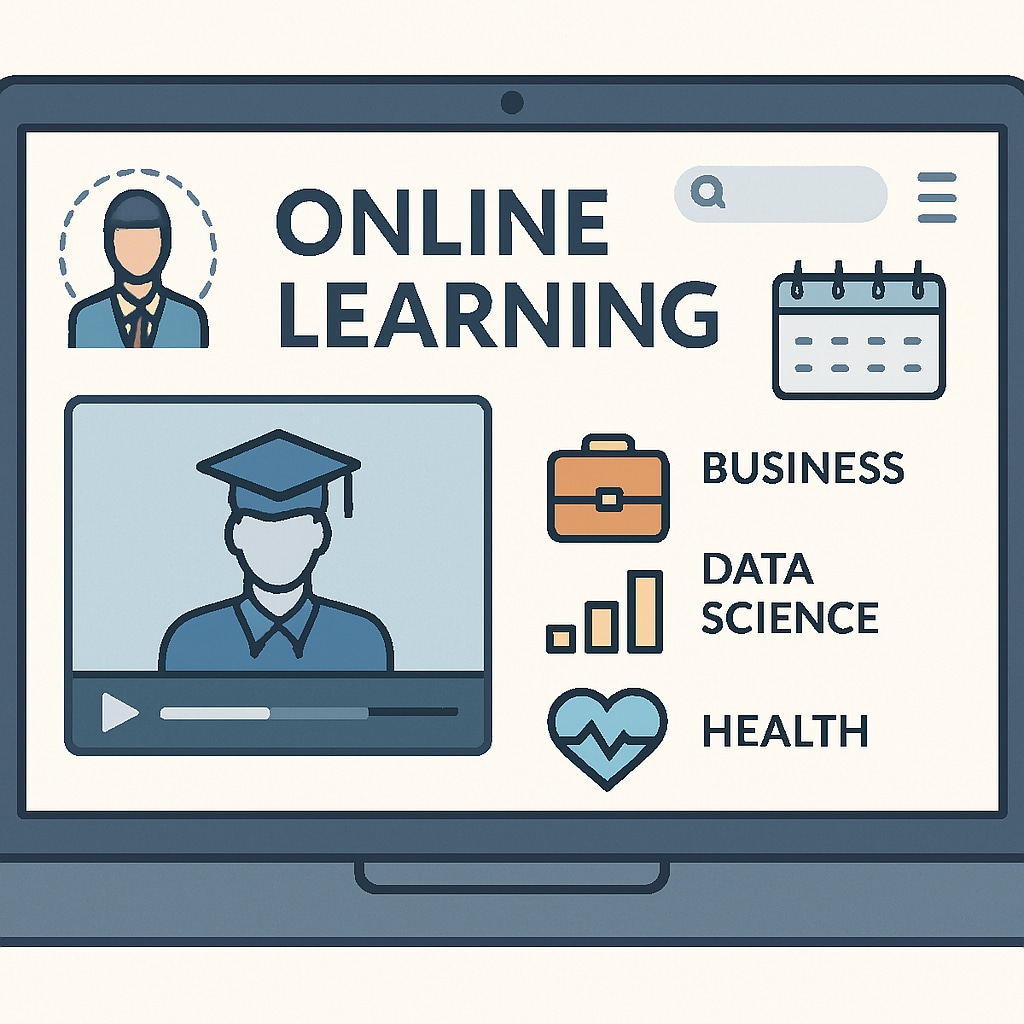 Flexible online education options for career and skill advancement.