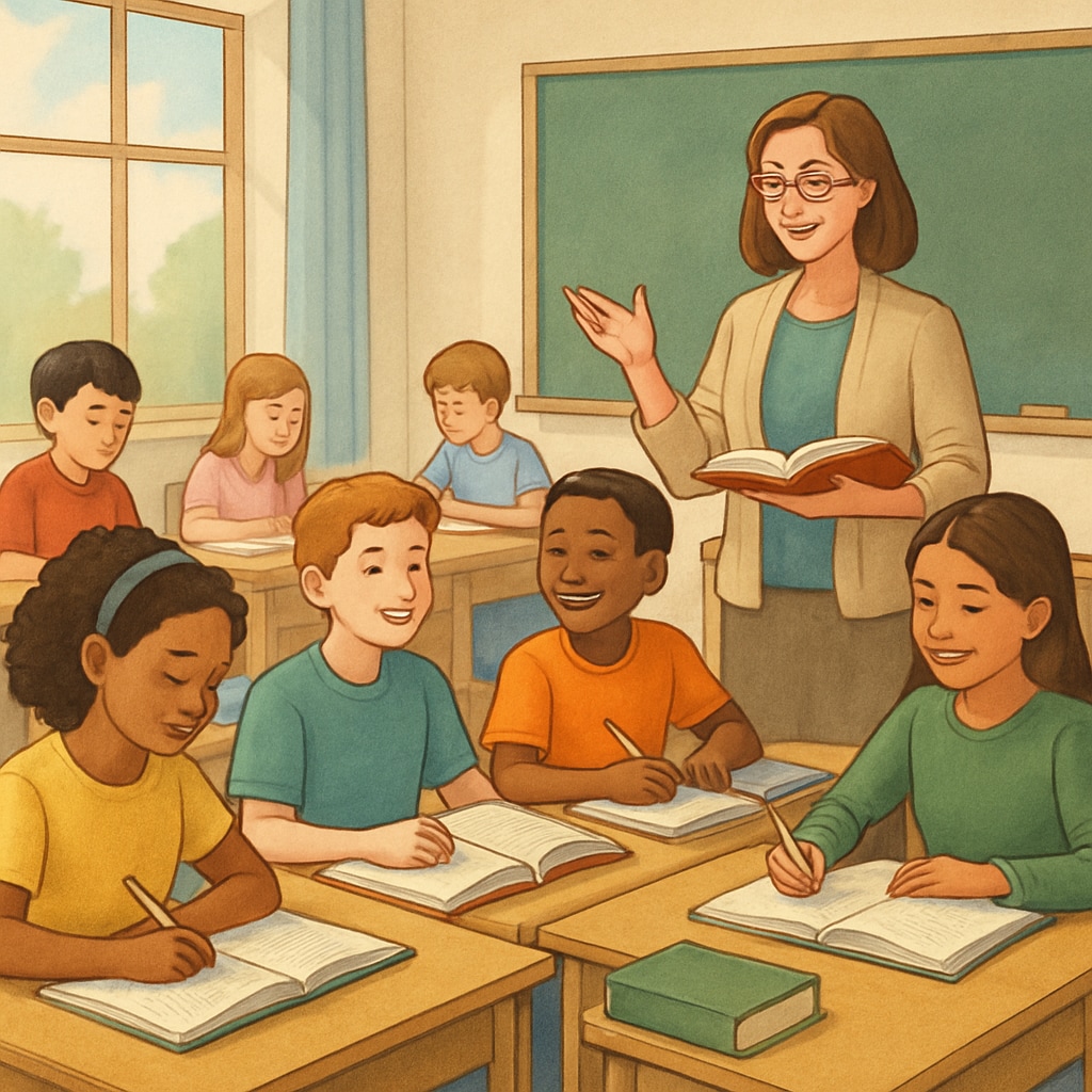 Diverse students in a classroom, representing the goal of educational equity.