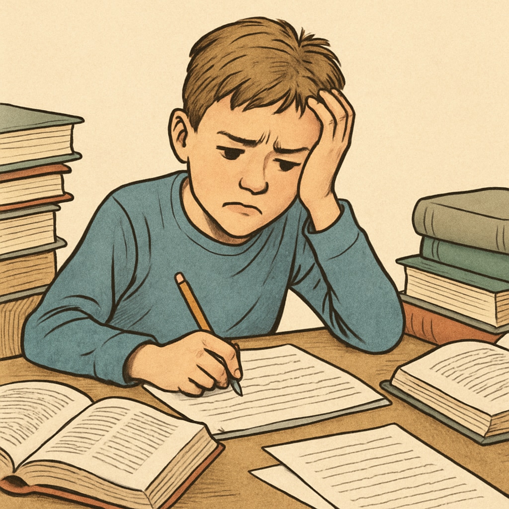 Middle school student facing academic struggle, highlighting disengagement.