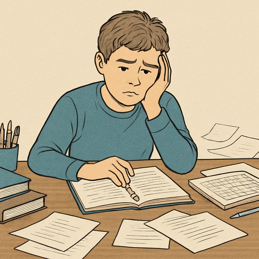A frustrated teen facing school transfer delays, highlighting education rights and mental health challenges.