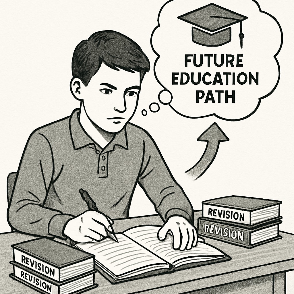 Student planning future education after disappointing GCSE results