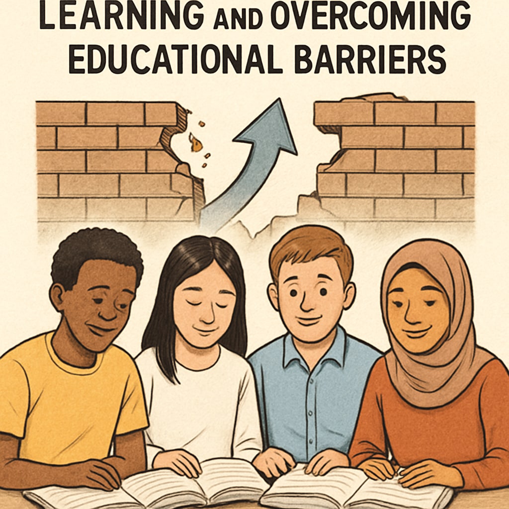 A group of diverse students sitting with textbooks, symbolizing educational barriers. Immigrant students in the UK facing tuition fee challenges.