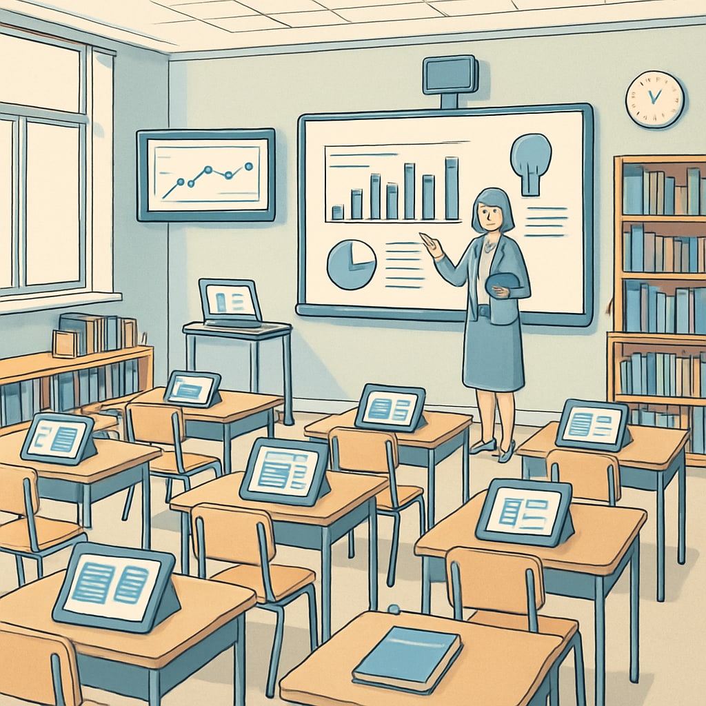 Technology integration in K12 education supported by business analysis and finance.