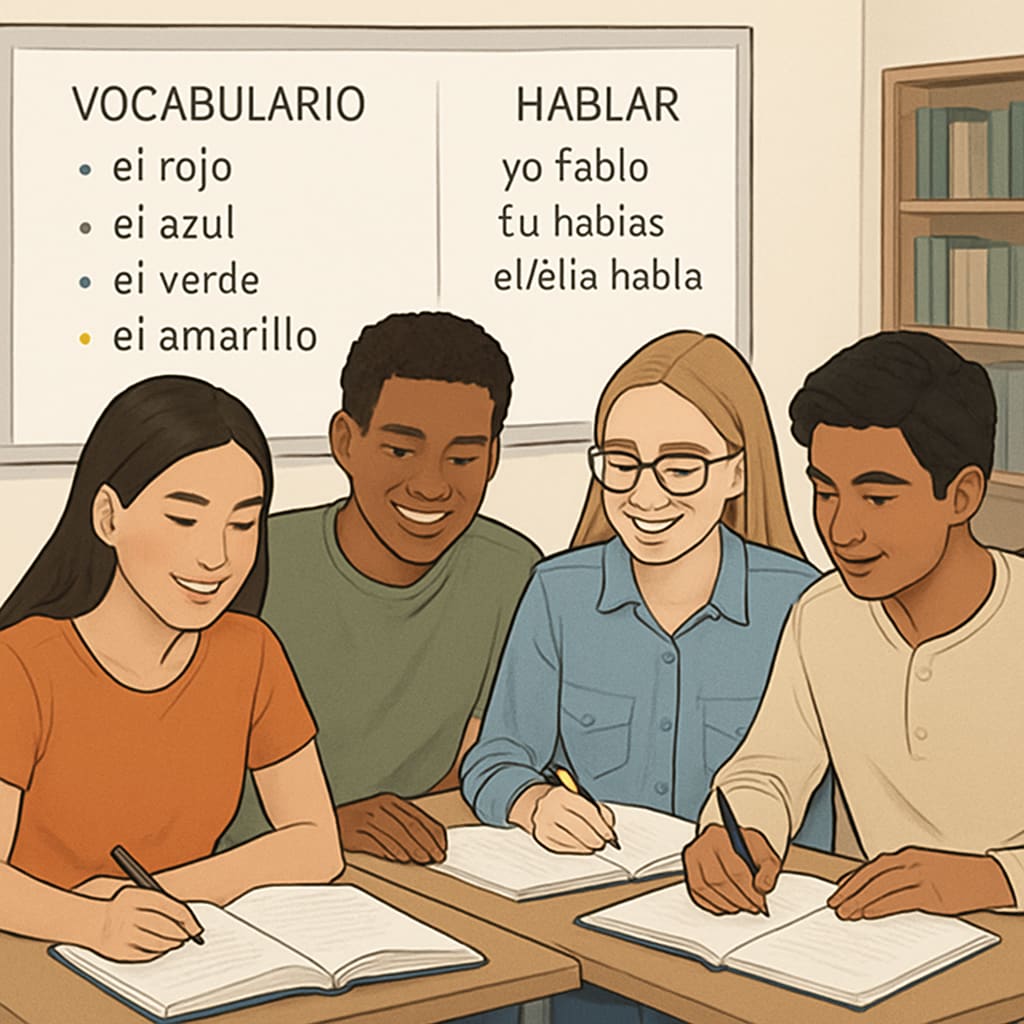 Students learning Spanish in preparation for Spain study abroad