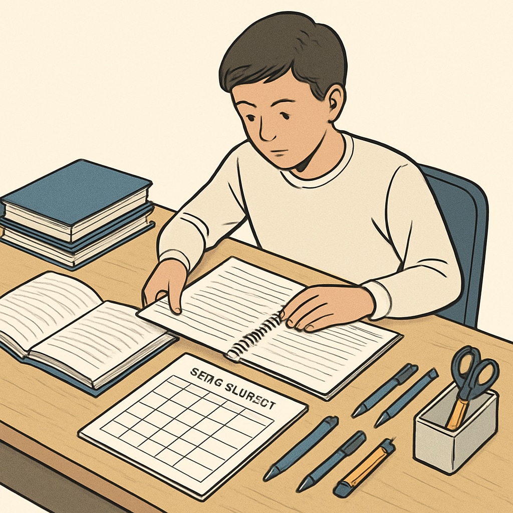 A student planning their study schedule to address academic backlogs, time management, and exam preparation.