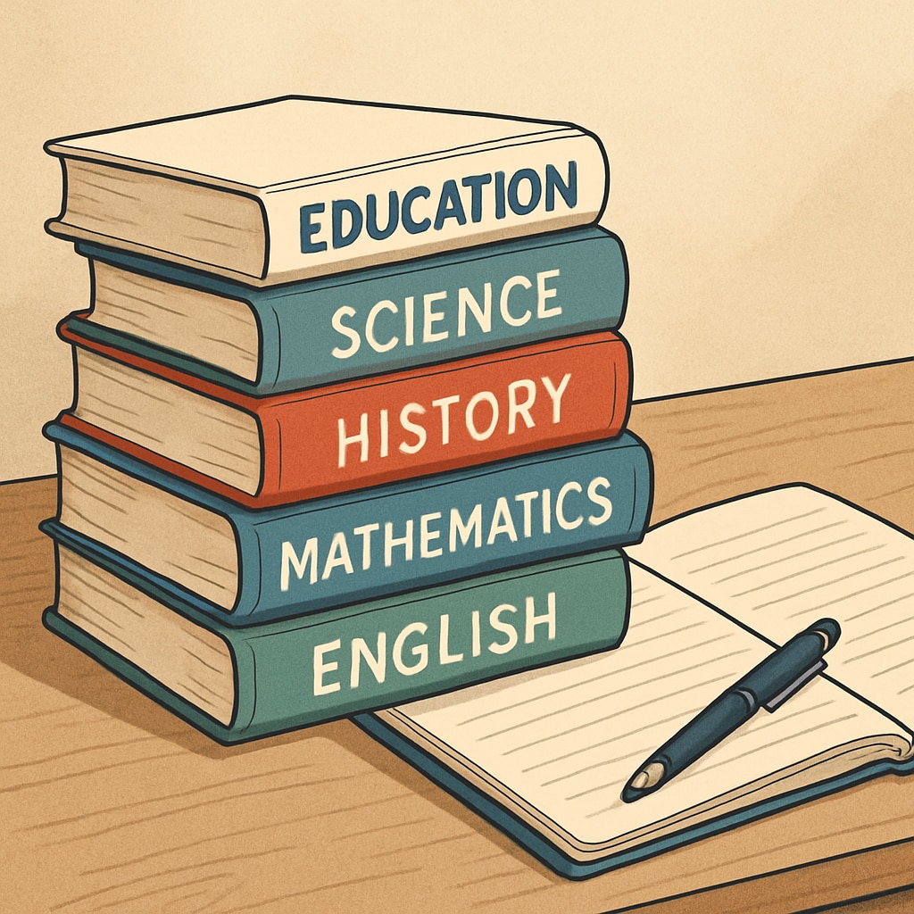 A stack of educational books on a desk with a student taking notes, symbolizing effective learning strategies. Effective learning strategies represented by a stack of books and notes.