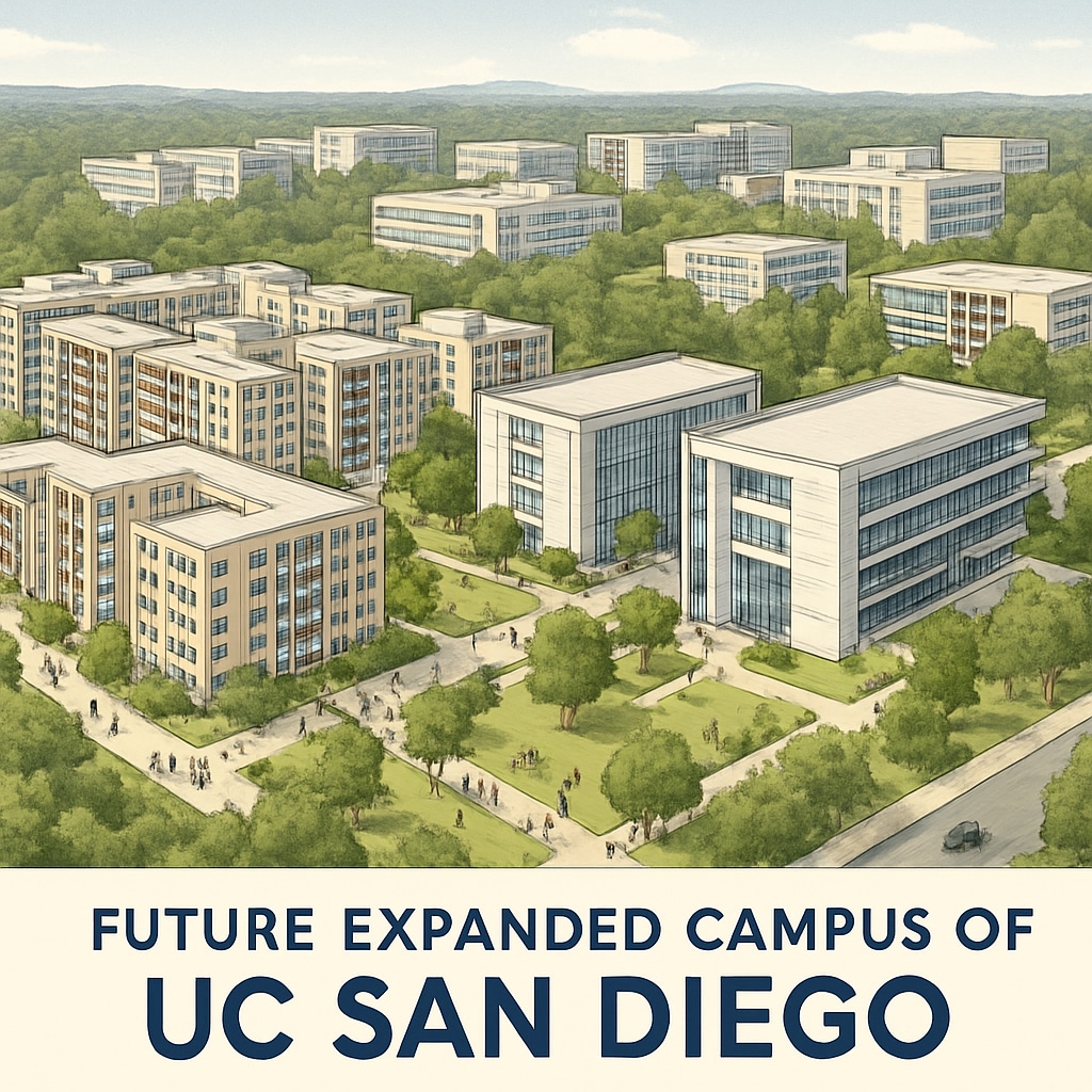 UC San Diego campus expansion plan with new housing and academic facilities.