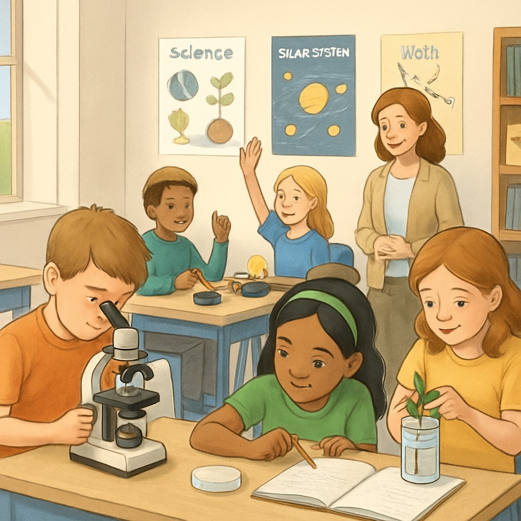 A classroom setting with students engaged in hands-on activities, showcasing interest exploration. Students exploring interests and overcoming academic struggles through diverse learning methods.