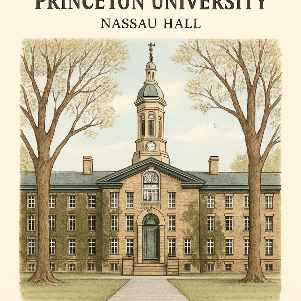 A view of Princeton University's iconic Nassau Hall, symbolizing its historical prestige. Princeton University Nassau Hall representing Ivy League prestige.