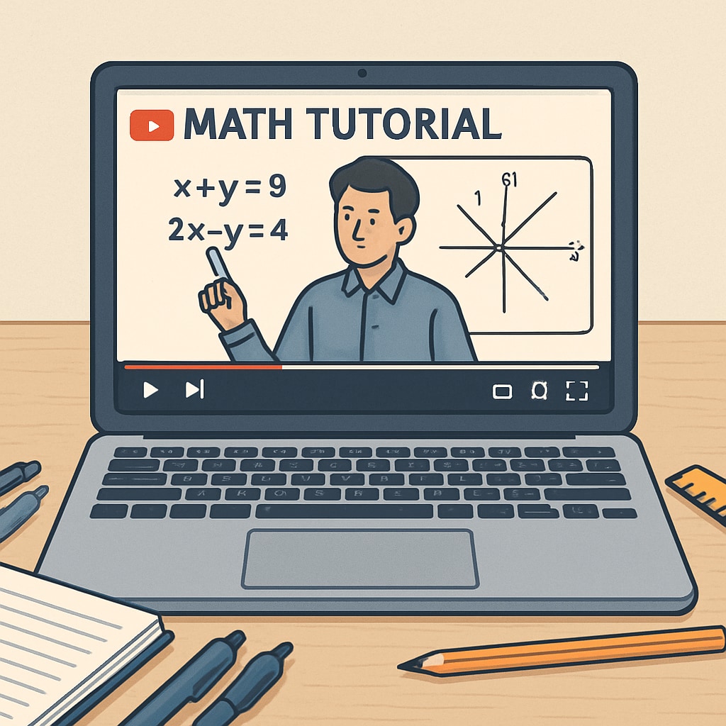 Preparing for mathematical aptitude tests with YouTube learning resources.