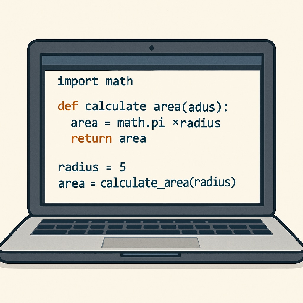 A laptop screen displaying lines of Python code, symbolizing programming and software development. Python code on a laptop screen, representing IT programming careers.