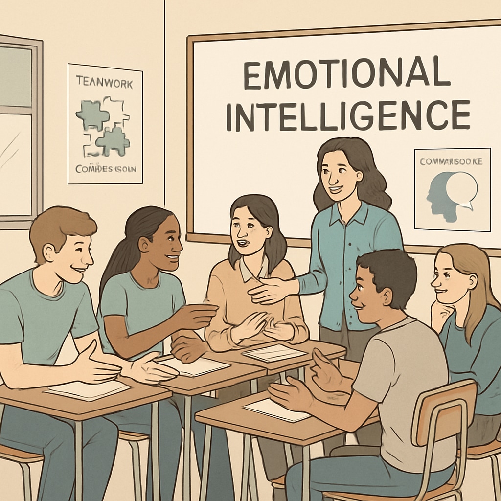 High school students in an emotional intelligence workshop.